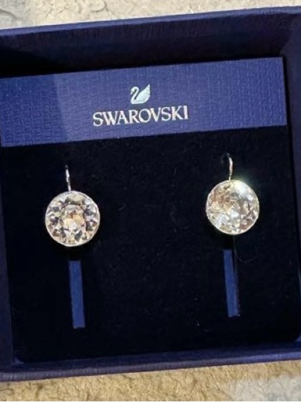 Authentic Swarovski Bella LARGE Earrings, White, 883551. BNIB. RARE. - Picture 3 of 12